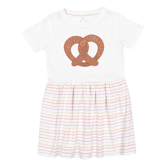 Inktastic Oktoberfest Pretzel Girls Toddler Dress