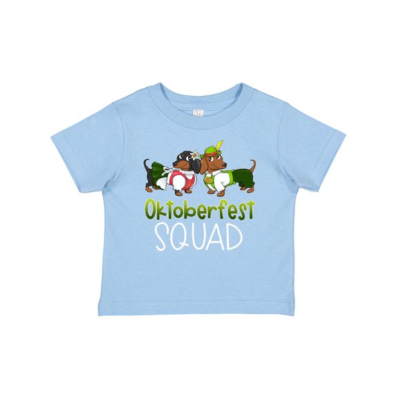 Inktastic Oktoberfest Squad- Cute Dachshunds in German Costumes Boys or Girls Baby T-Shirt