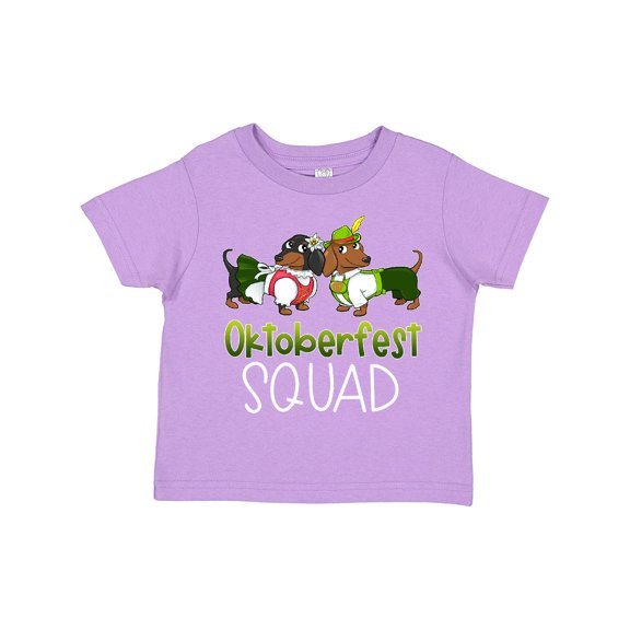 Inktastic Oktoberfest Squad- Cute Dachshunds in German Costumes Boys or Girls Toddler T-Shirt