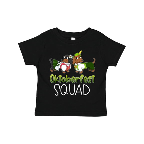 Inktastic Oktoberfest Squad- Cute Dachshunds in German Costumes Boys or Girls Toddler T-Shirt