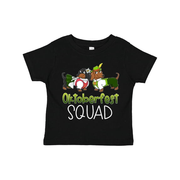 Inktastic Oktoberfest Squad- Cute Dachshunds in German Costumes Boys or Girls Toddler T-Shirt