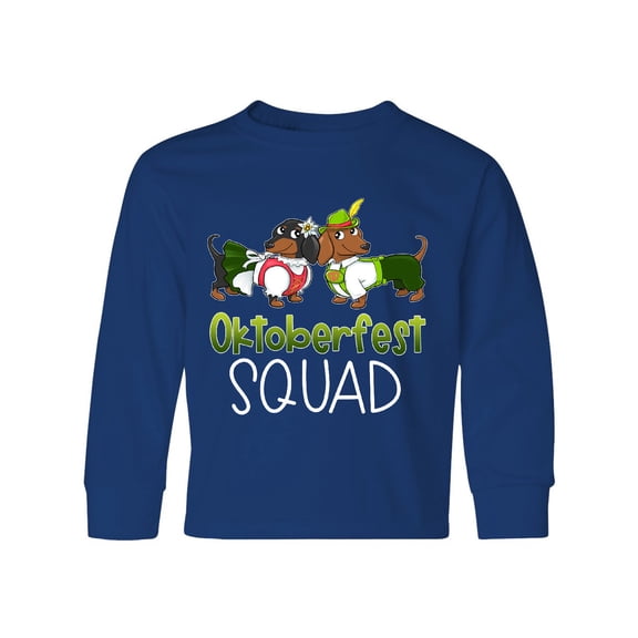 Inktastic Oktoberfest Squad- Cute Dachshunds in German Costumes Long Sleeve Youth T-Shirt