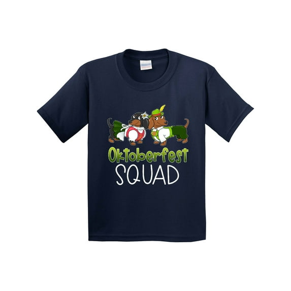 Inktastic Oktoberfest Squad Cute Dachshunds in German Costumes Youth T-Shirt