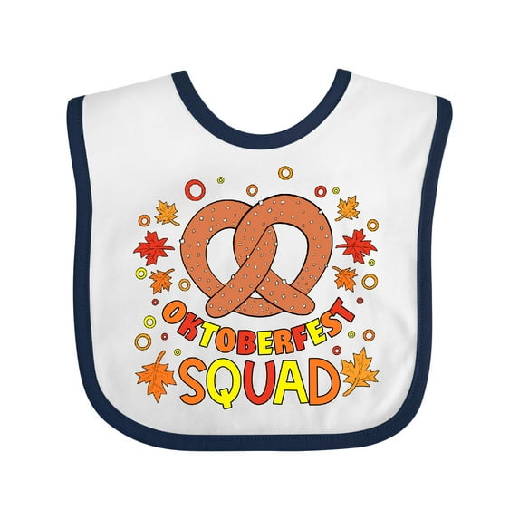 Inktastic Oktoberfest Squad Fall Leaves Pretzel Boys or Girls Baby Bib