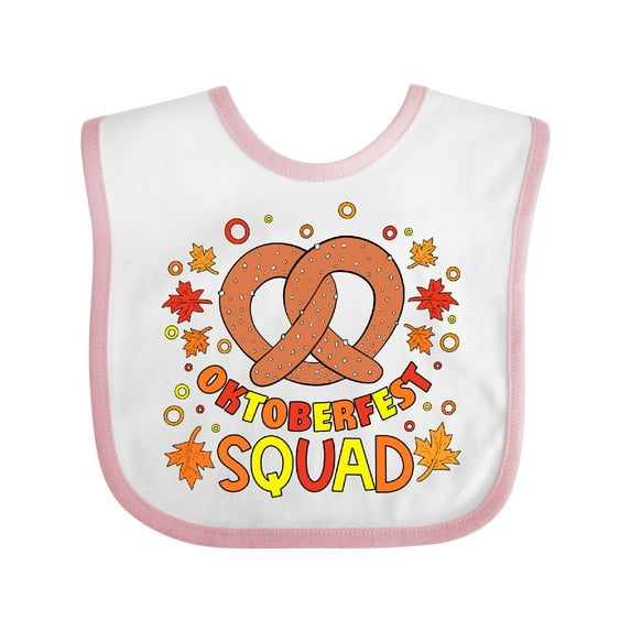 Inktastic Oktoberfest Squad Fall Leaves Pretzel Boys or Girls Baby Bib