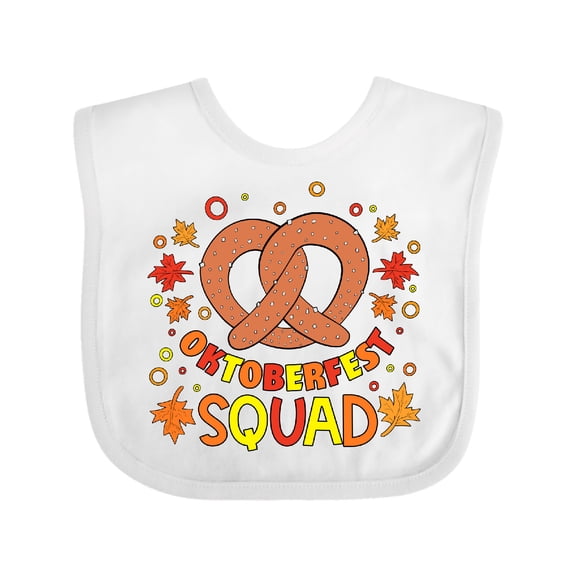 Inktastic Oktoberfest Squad Fall Leaves Pretzel Boys or Girls Baby Bib