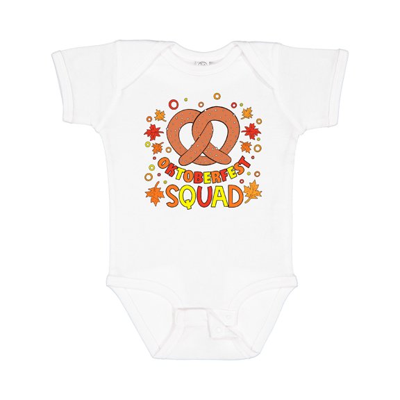 Inktastic Oktoberfest Squad Fall Leaves Pretzel Boys or Girls Baby Bodysuit