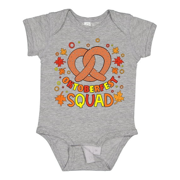 Inktastic Oktoberfest Squad Fall Leaves Pretzel Boys or Girls Baby Bodysuit