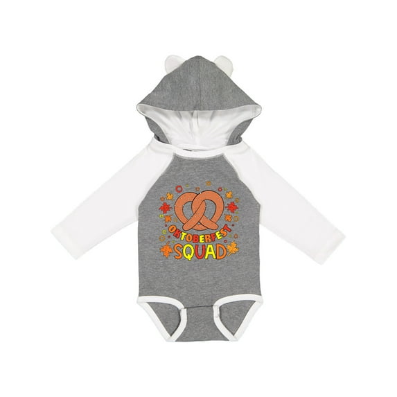 Inktastic Oktoberfest Squad Fall Leaves Pretzel Boys or Girls Long Sleeve Baby Bodysuit