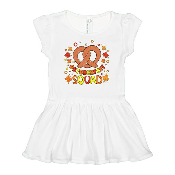 Inktastic Oktoberfest Squad Fall Leaves Pretzel Girls Baby Dress