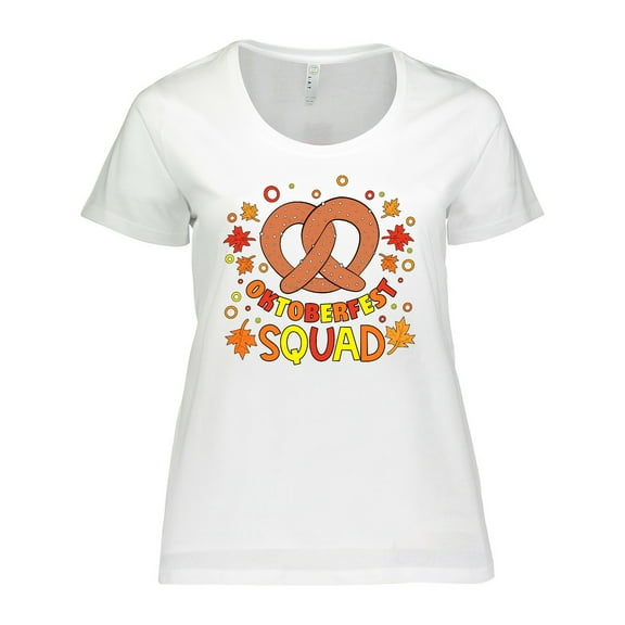 Inktastic Oktoberfest Squad Fall Leaves Pretzel Women's Plus Size T-Shirt