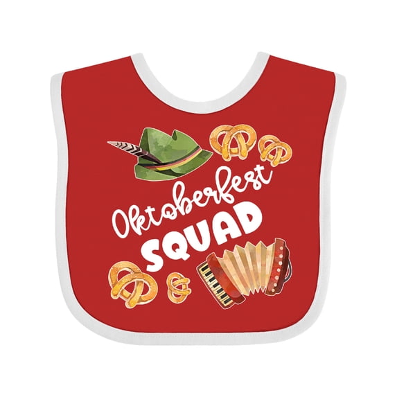 Inktastic Oktoberfest Squad Hat, Accordion, Pretzels Boys or Girls Baby Bib
