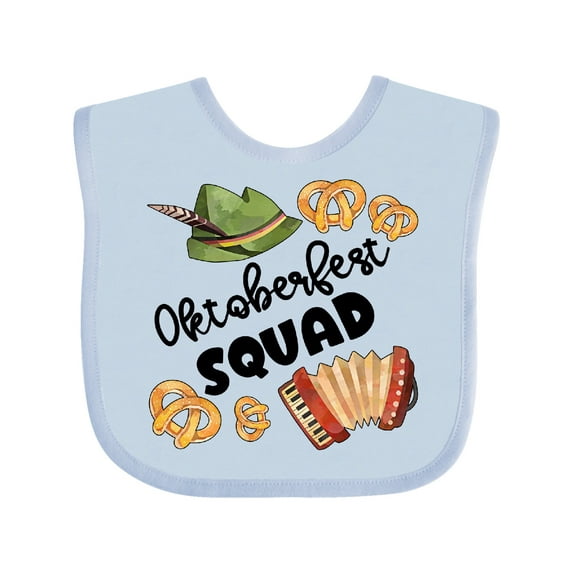Inktastic Oktoberfest Squad Hat, Accordion, Pretzels Boys or Girls Baby Bib