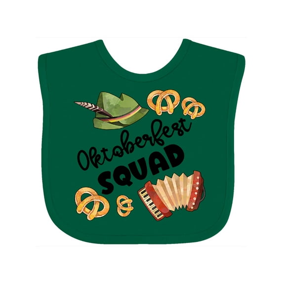 Inktastic Oktoberfest Squad Hat, Accordion, Pretzels Boys or Girls Baby Bib