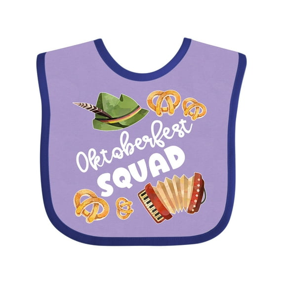 Inktastic Oktoberfest Squad Hat, Accordion, Pretzels Boys or Girls Baby Bib