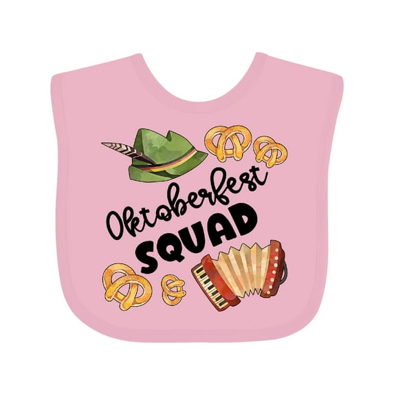 Inktastic Oktoberfest Squad Hat, Accordion, Pretzels Boys or Girls Baby Bib