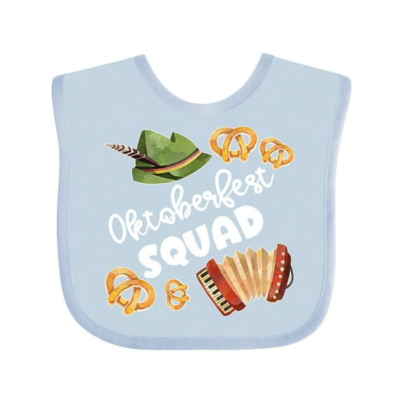 Inktastic Oktoberfest Squad Hat, Accordion, Pretzels Boys or Girls Baby Bib
