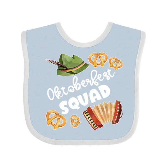 Inktastic Oktoberfest Squad Hat, Accordion, Pretzels Boys or Girls Baby Bib