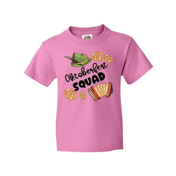 Inktastic Oktoberfest Squad Hat, Accordion, Pretzels Youth T-Shirt