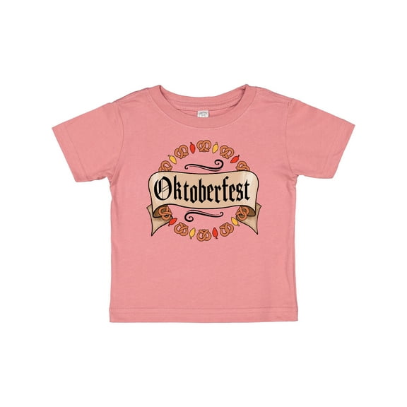 Inktastic Oktoberfest pretzels and leaves Boys or Girls Baby T-Shirt