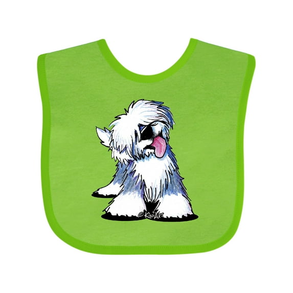 Inktastic Old English Sheepdog Boys or Girls Baby Bib