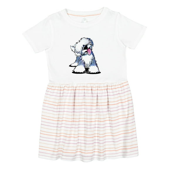 Inktastic Old English Sheepdog Girls Toddler Dress