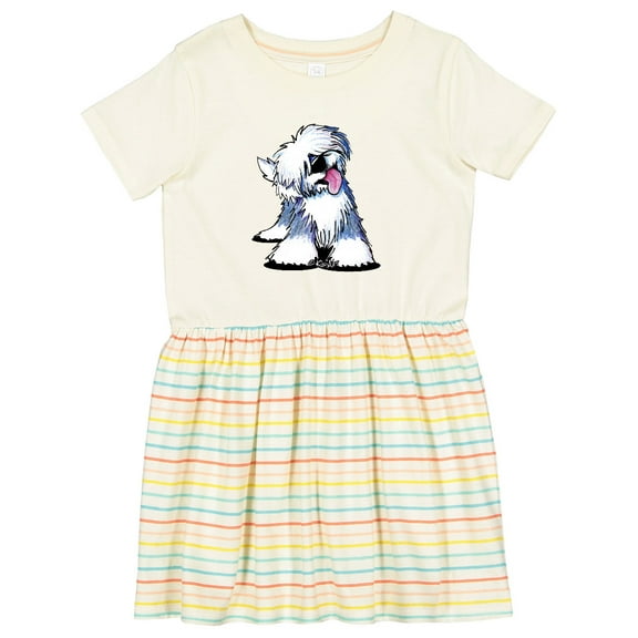 Inktastic Old English Sheepdog Girls Toddler Dress