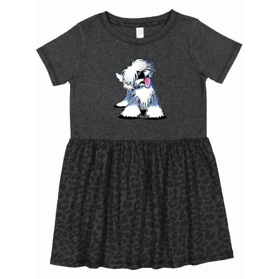 Inktastic Old English Sheepdog Girls Toddler Dress