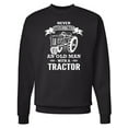 thumbnail image 1 of Inktastic Old Man Tractor Adult Sweatshirt, 1 of 4