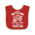 thumbnail image 1 of Inktastic Old Man Tractor Boys Baby Bib, 1 of 4