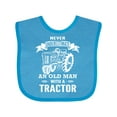 thumbnail image 1 of Inktastic Old Man Tractor Boys Baby Bib, 1 of 4