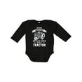 thumbnail image 1 of Inktastic Old Man Tractor Boys Long Sleeve Baby Bodysuit, 1 of 5
