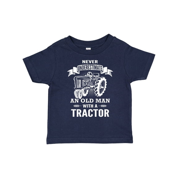 Inktastic Old Man Tractor Boys Toddler T-Shirt