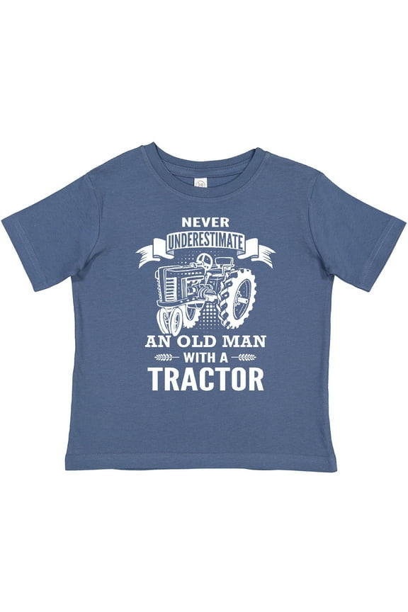 Old Man Tractor Boys Toddler T-Shirt
