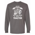 thumbnail image 1 of Inktastic Old Man Tractor Long Sleeve T-Shirt, 1 of 5
