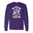 thumbnail image 1 of Inktastic Old Man Tractor Long Sleeve T-Shirt, 1 of 5