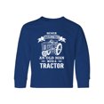 thumbnail image 1 of Inktastic Old Man Tractor Long Sleeve Youth T-Shirt, 1 of 5