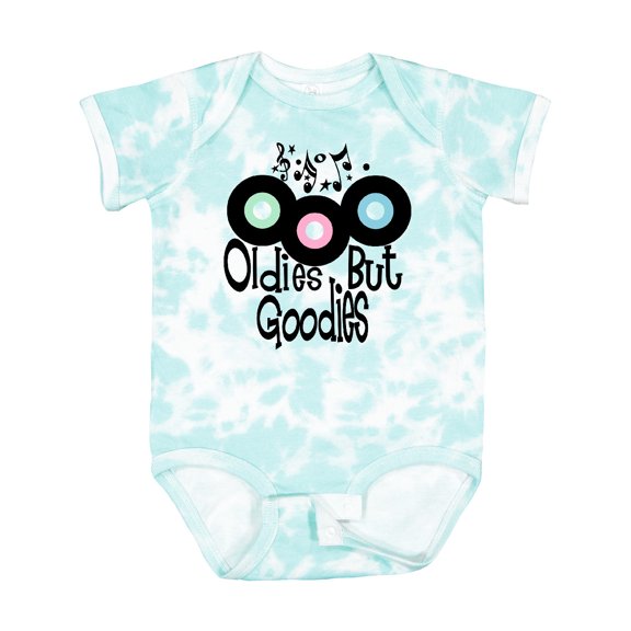 Inktastic Oldies but Goodies Records and Music Notes Boys or Girls Baby Bodysuit