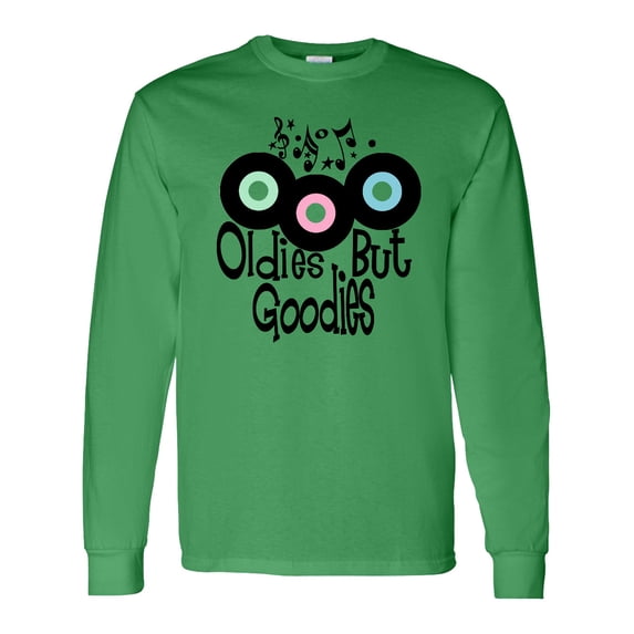 Inktastic Oldies but Goodies Records and Music Notes Long Sleeve T-Shirt