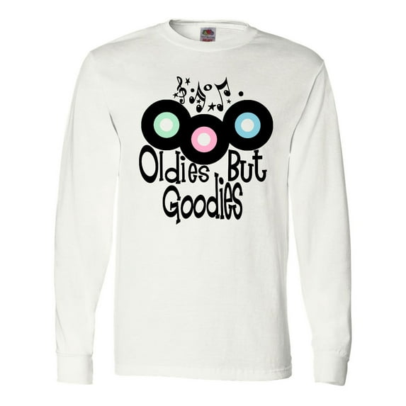 Inktastic Oldies but Goodies Records and Music Notes Long Sleeve T-Shirt