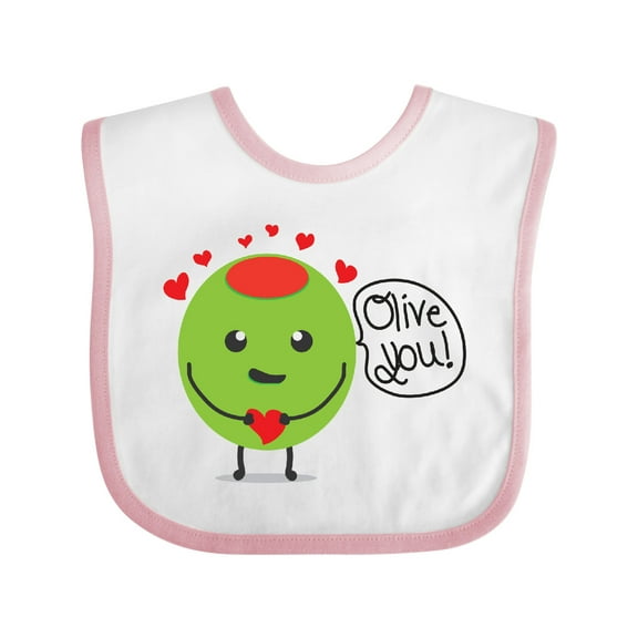Inktastic Olive You Boys or Girls Baby Bib