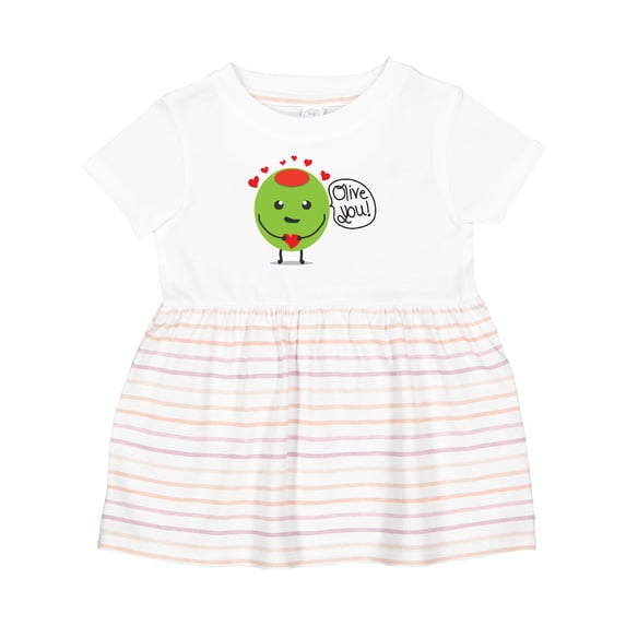 Inktastic Olive You Girls Baby Dress