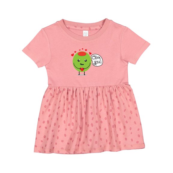 Inktastic Olive You Girls Baby Dress