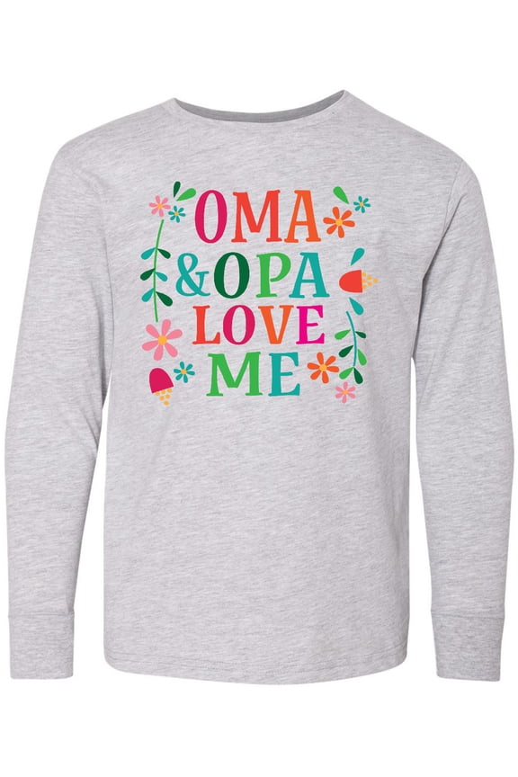 Oma And Opa Love Me Gift Long Sleeve Youth T-Shirt