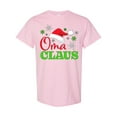 thumbnail image 1 of Inktastic Oma Claus with Christmas Santa Hat and Snowflakes T-Shirt, 1 of 5