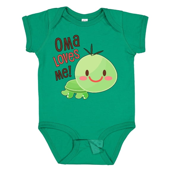 Inktastic Oma Loves Me Cute Turtle Boys or Girls Baby Bodysuit