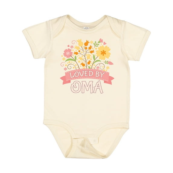 Inktastic Oma Loves Me Granddaughter for Girl Girls Baby Bodysuit