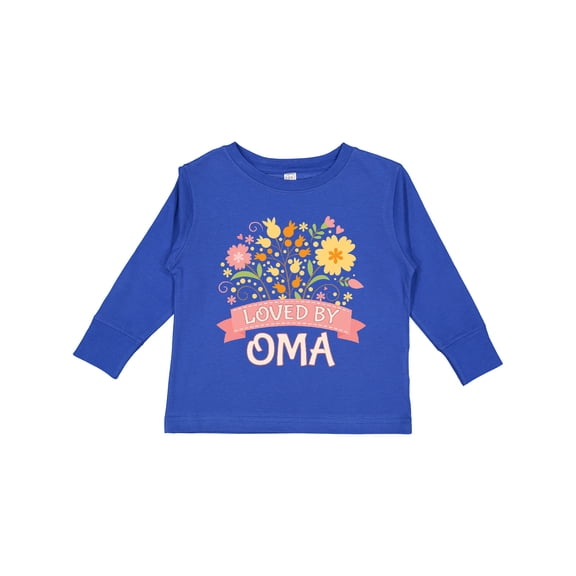 Inktastic Oma Loves Me Granddaughter for Girl Girls Long Sleeve Toddler T-Shirt