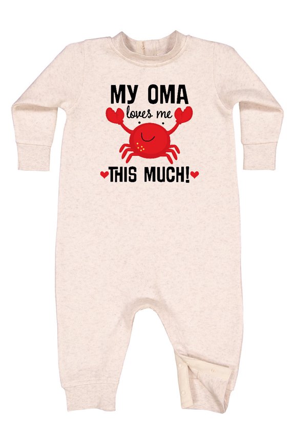 Oma Loves Me Grandson Baby Fleece Romper