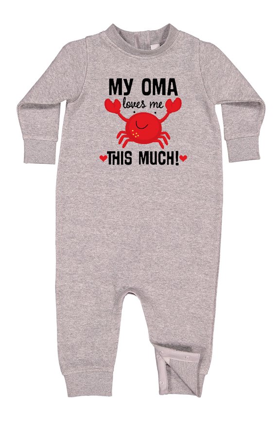 Oma Loves Me Grandson Baby Fleece Romper